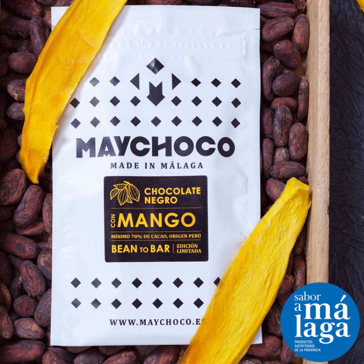 Chocolate 70% Cacao Origin Peru with Mango 50 Gr